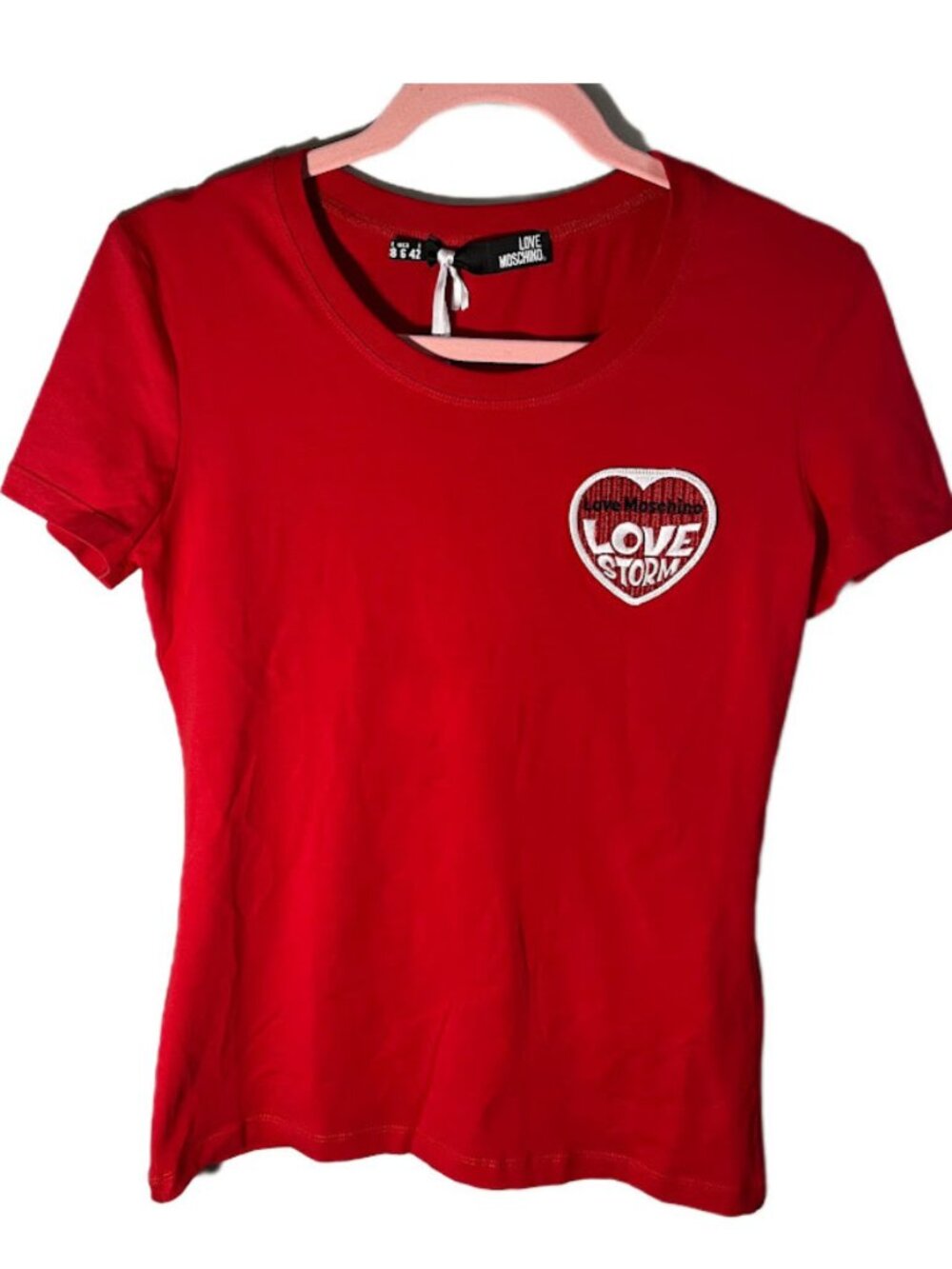 Love Moschino Love Storm Red Heart Tee